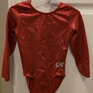 GK Shimmering Red Girls Dance Leotard